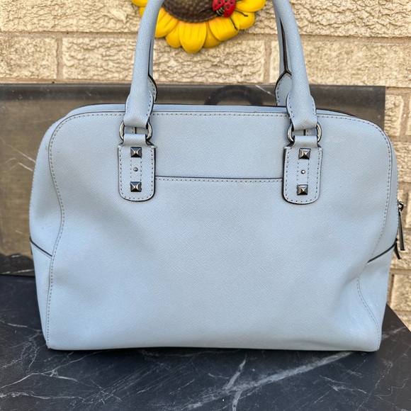 Michael Kors Sandrine Studded Satchel Powder Blue W/ Shoulder Strap - Picture 2 of 8